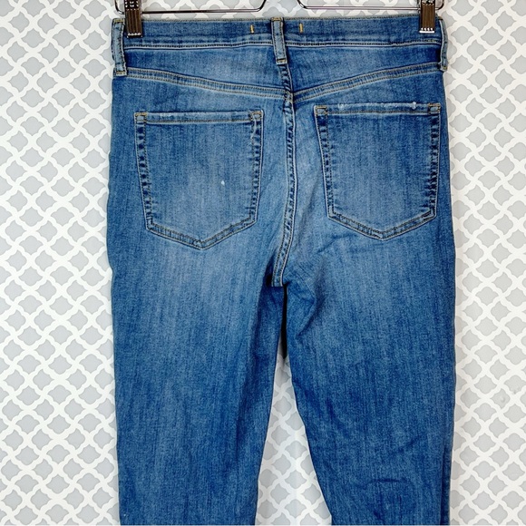 EUC Free People High Rise Busted Knee Skinny Fit Jeans - Picture 6 of 13